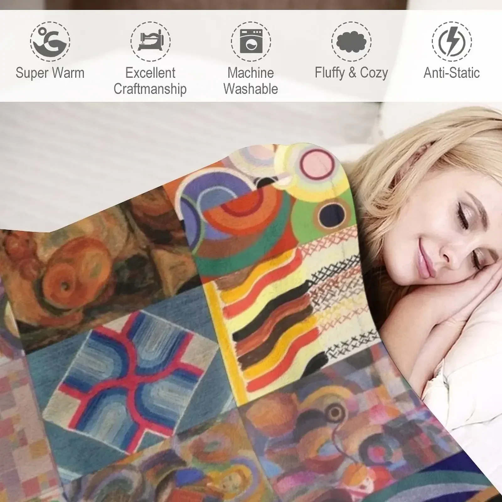 Одеяло Sonia Delaunay рождественское украшение очень большое одеяло для кемпинга