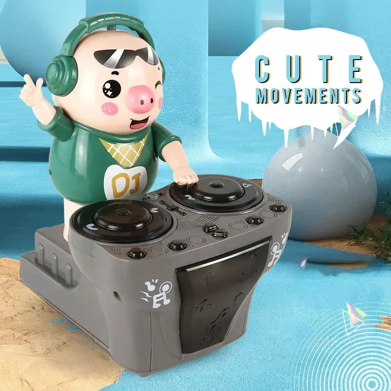 Dj Pig Robot Музыкальная Шкатулка С 30-мя Песнями Детские Светящиеся Игрушки