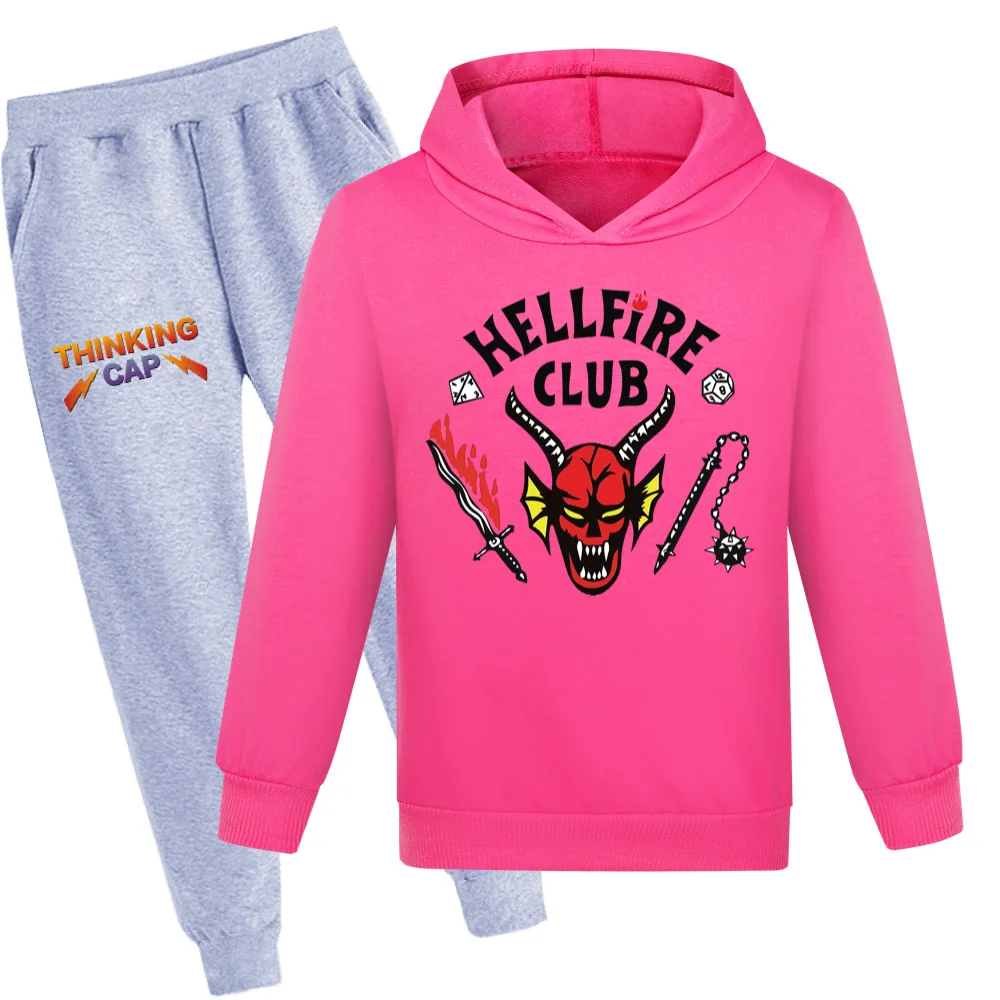 

Спортивный костюм для мальчиков и девочек, с капюшоном и футболкой и штанами