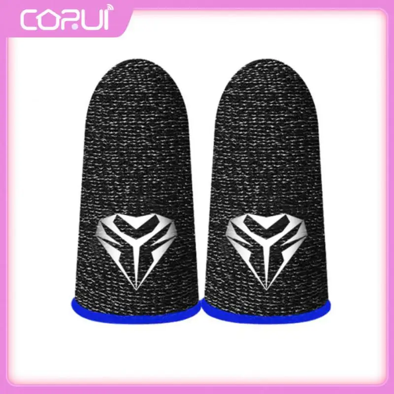 

1pair Nano Superconducting Fiber Gaming Finger Sleeve Sensitive Thumb Fingertip Sleeves Breathable Fingertips Finger Cover Cover