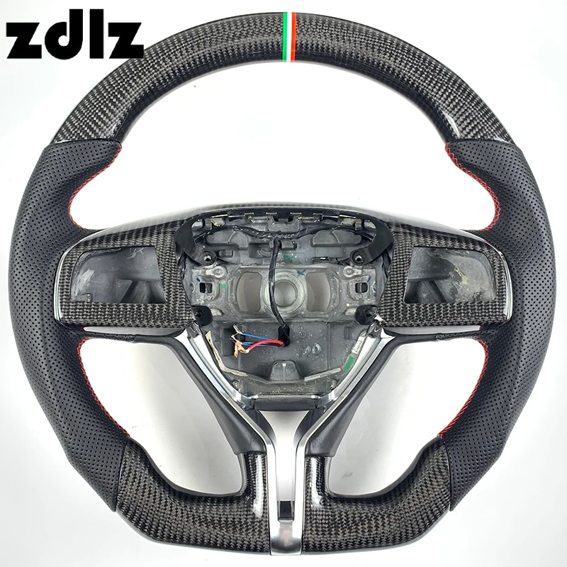 

Steering Wheel Carbon Fiber 2013 2014 2015 2016 2017 2018 2019 2020 For Maserati President Giberi Lavante