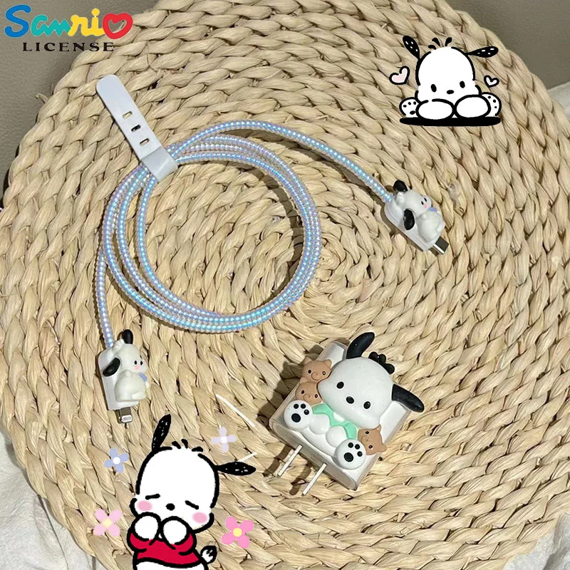 

Sanrio Anime Data Cable Protective Case Cute Pochacco for Iphone 20W Fast Charging Protective Case Kawaii Girl Halloween Gift