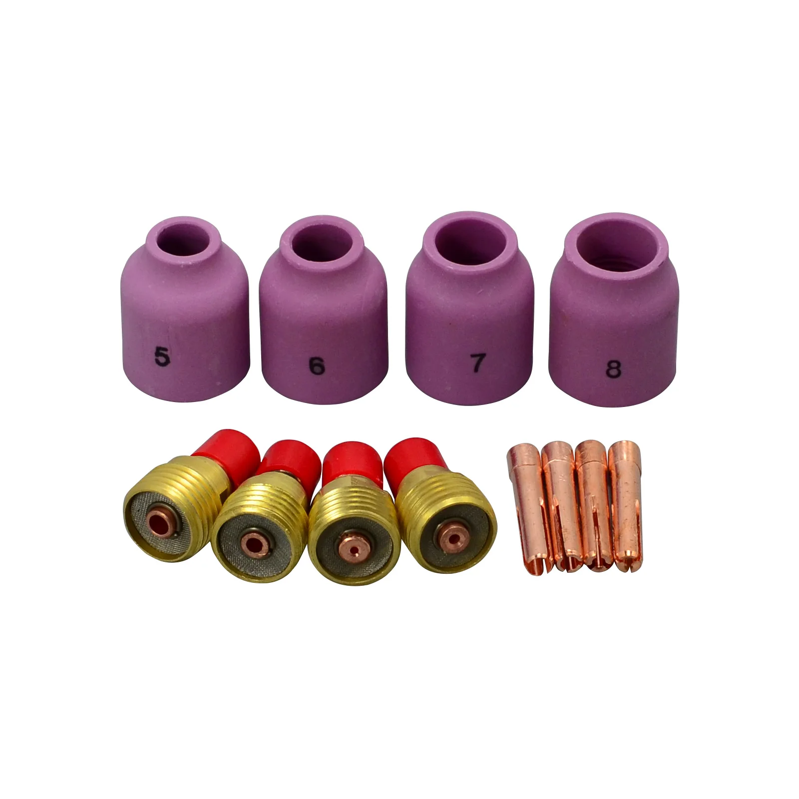 

TIG KIT Alumina Gas Lens Accessory Kit Alumina Nozzle Collet Bodies Fit TIG Welding Torch WP SR DB 9 20 25,12PK