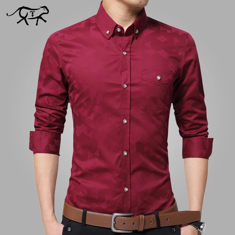

2023 New Spring Brand Men Shirt Dress Shirts Men's Fashion Casual Long Sleeve Slim Business Formal Shirt camisa social masculina