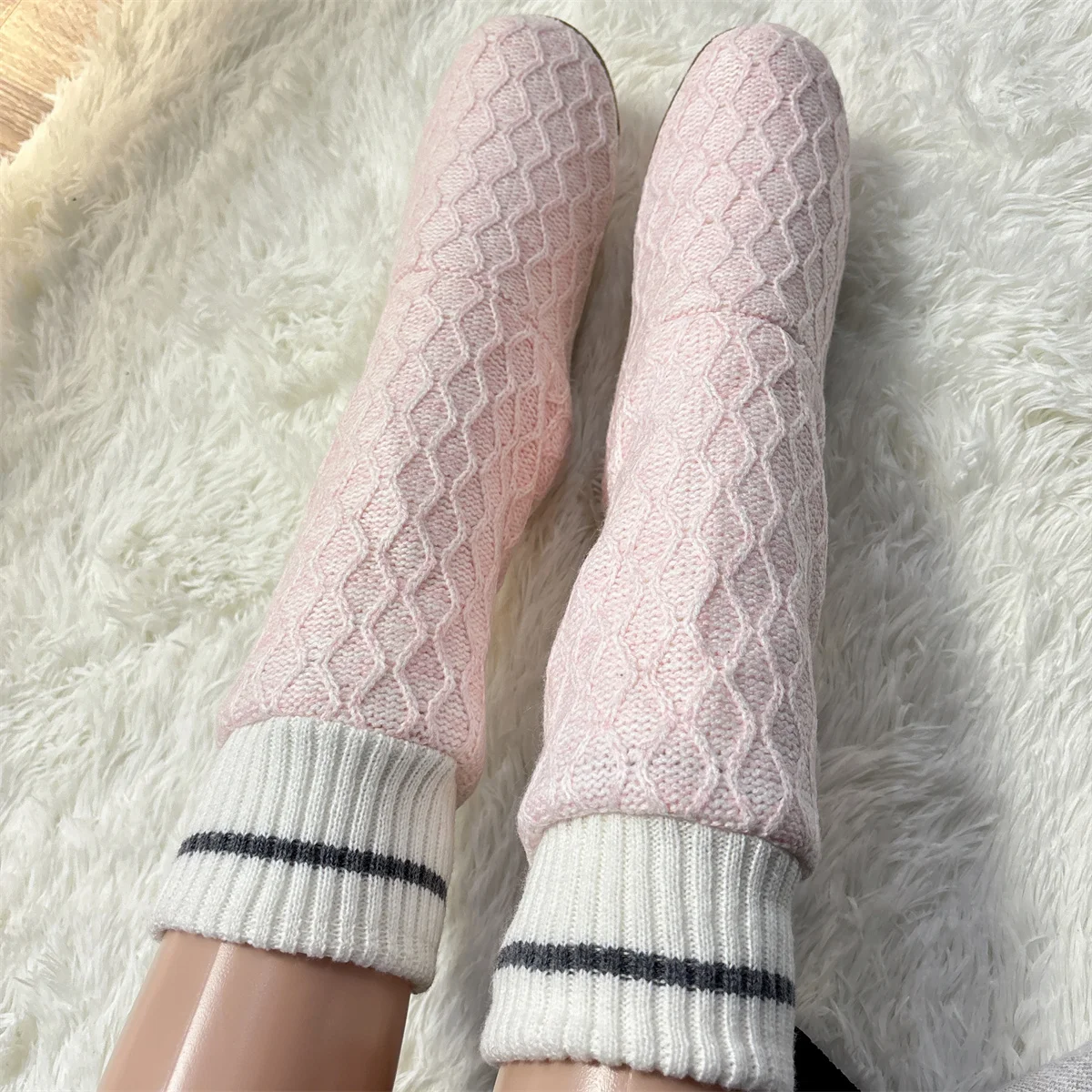 

Fluffy Slipper Women Winter Warm Thick Fur Skid Grip Cute Funny Indoor Home House Room Non Slip Shoe Female Floor Household