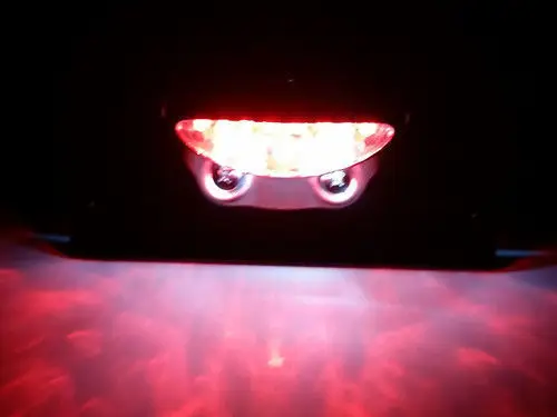 Smoke LED Brake Tail Light W/ License Plate Mount Cruiser Old School Vintage VT |