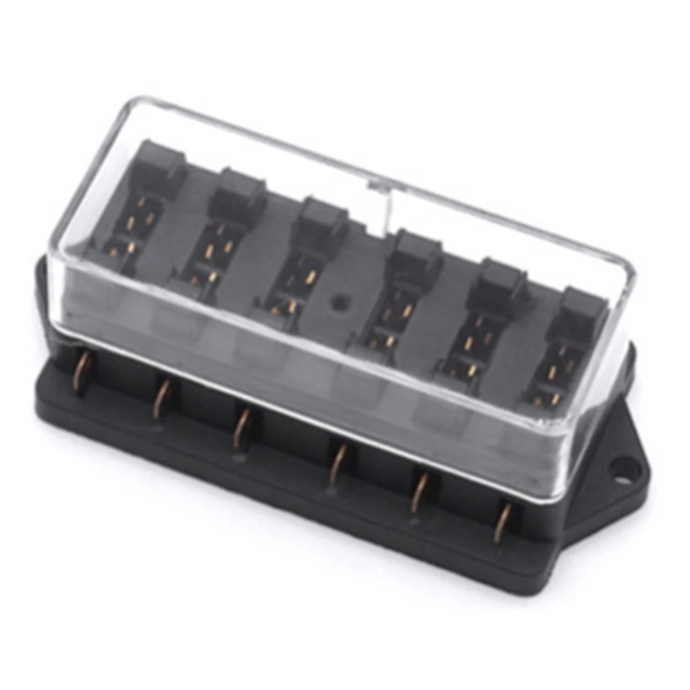 

6 Ways Automotive Circuit Blade Fuse Box for Car Truck Vehicle Marine Boat Yacht RV Block Holder Case Fuses Case