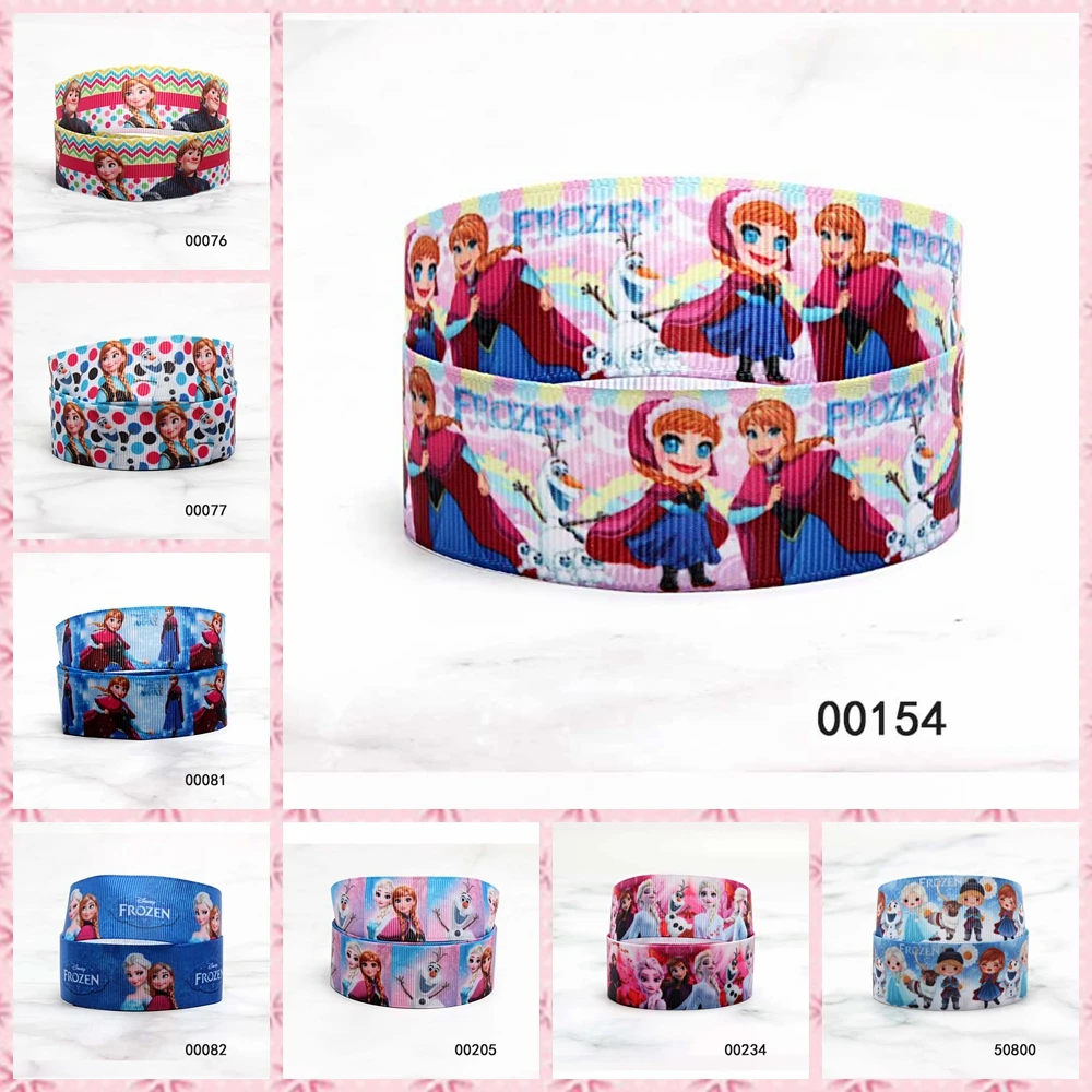

Disney Princess Frozen Anna Character Grograin Ribbon for Bows Printed 10yards DIY Craft Supplies Handmade Decoration Materials