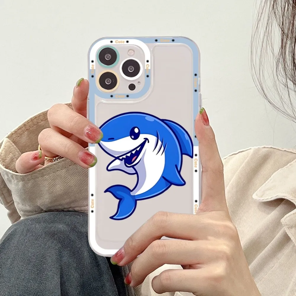 Kawaii shark чехол для телефона Redmi 7 8 9 A Note 5 10 11 Pro Max 4G 5G Funfas