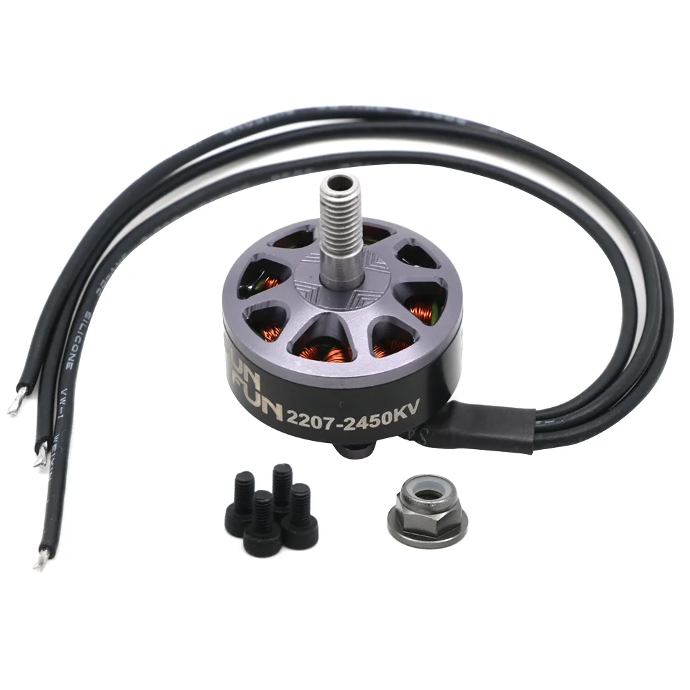 Гоночный бесщеточный двигатель SUN FUN 2207 1750KV 2450KV 2750KV 4-5S CW Thread FPV Для ру дрона