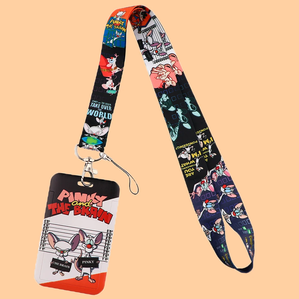 

K3768 Cartoon Mouse Credential Holder Anime Neck Strap Lanyard Keychain Holder ID Card Passport Hanging Rope Lariat Lanyard
