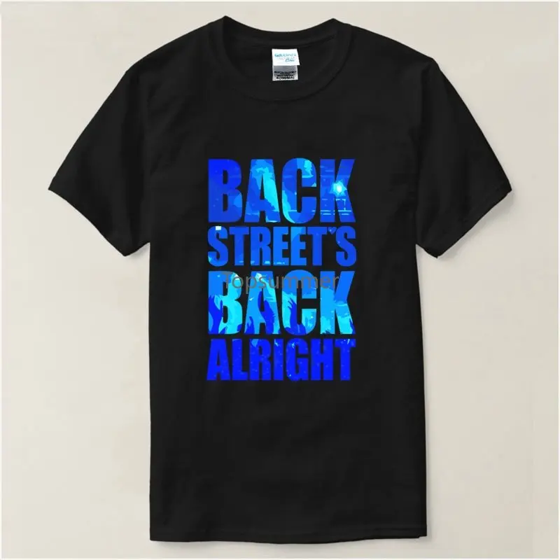 

Men'S Short Sleeve Graphic Crew Neck Backstreet Boys Rock Band As Long As You Love Me Song District Tee Shirt