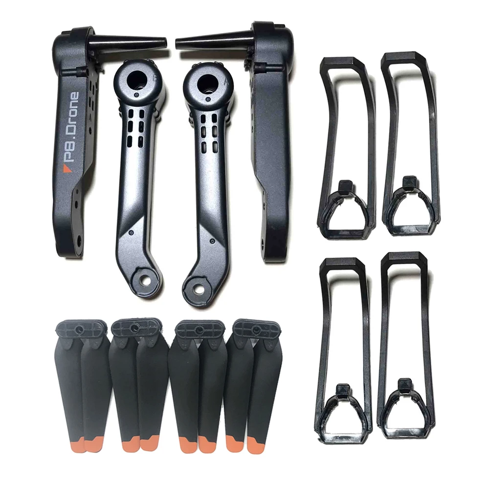 Комплект деталей для дрона P8 P8PRO, оригинальный аксессуар, рама, пропеллер, лезвие, крыло, защитная рама, комплект запасных частей, ремонтная сборка