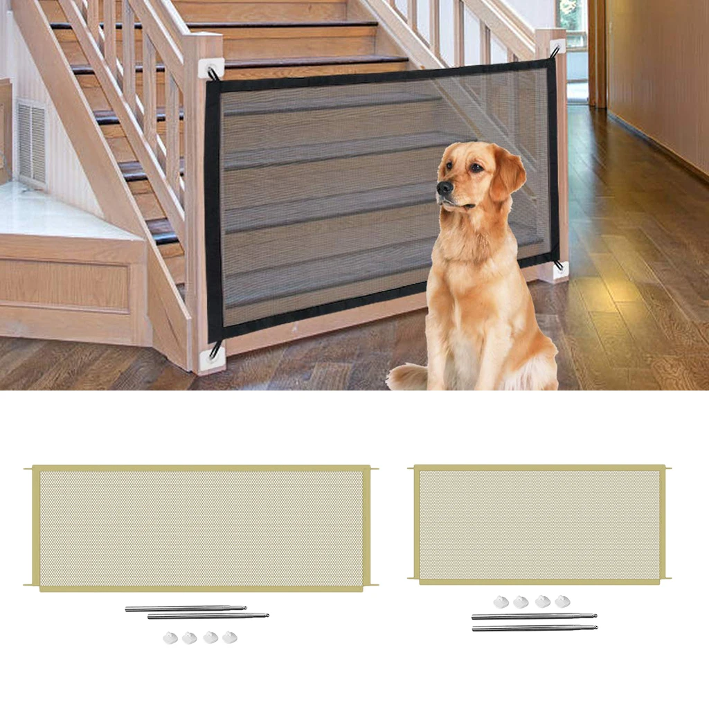 

Safety Isolation Indoor Dog For Pet Stair Dog Tall Fence Ingenious Outdoor Gate Guard Gate Retractable Toddler Mesh Foldable