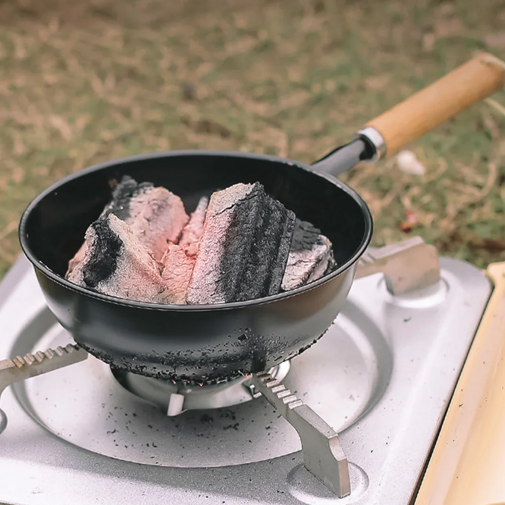 

2 Pcs Portable Burner Outdoor Camping Charcoal Pot Tool Charcoal Burning Stove Iron Charcoal Basin Barbecue Charcoal Stove