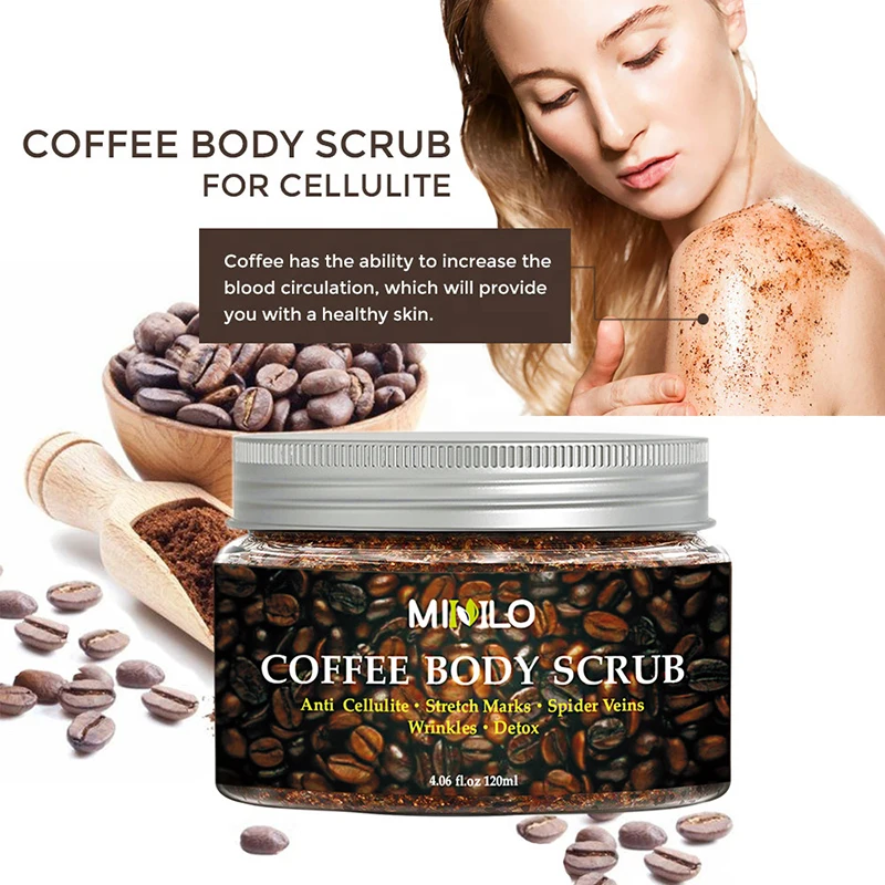 

Coffee Scrub Body Scrub Cream Facial Dead Sea Salt For Exfoliating Whitening Moisturizing Anti Cellulite Acne TSLM1