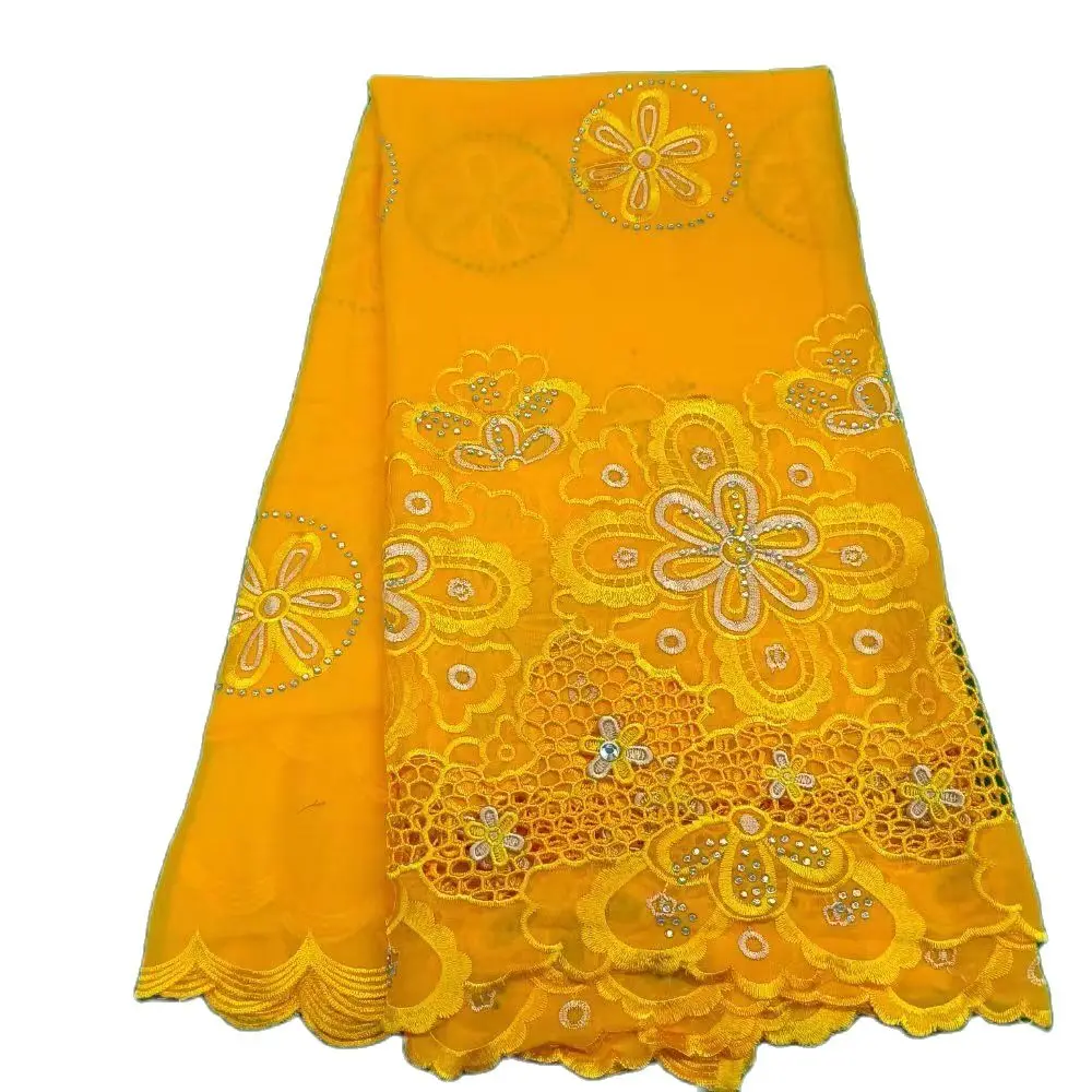 Luxury Scarf High Quality 100% Cotton Dubai African Women Islamic Scarf LOVE pattern Embroidery Chemical Lace Scarf  many color