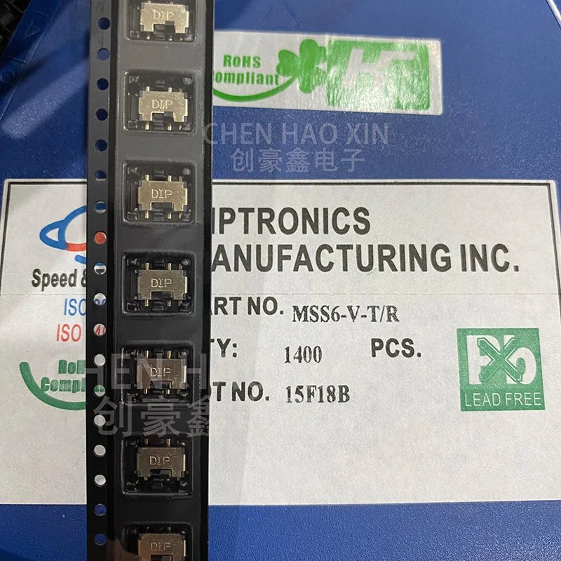 10 шт./лот MSS6-V-T/R оригинальный Тайвань Yuanda DIP переключатель SMD футов 2-скоростной