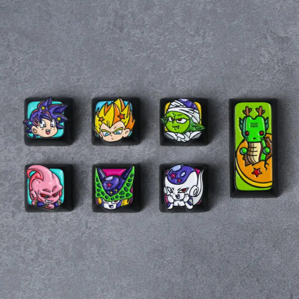 

Dragon Ball Son Goku Frieza Personality Paint Zinc Alloy Key Cap Mechanical Keyboard Cap Alloy Character Anime Peripheral Gifts