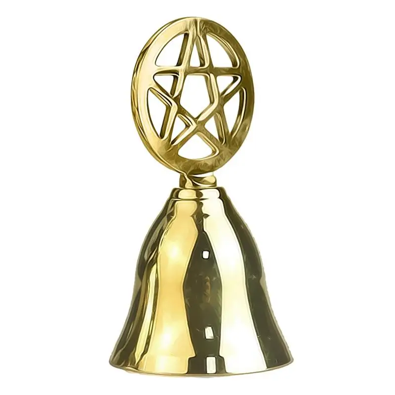 

Brass Bell Handicraft Engraved Hand Bell Loud And Clear Sound School Meditation Church Golden Bell Creative Gift Service Bell