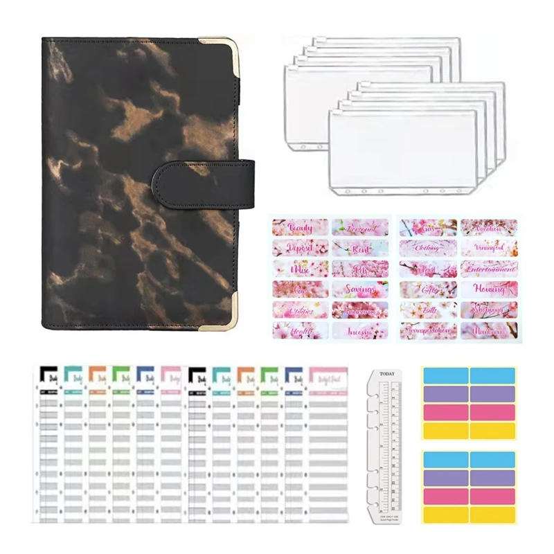 

26Pcs Money Budget Planner Binder, Cash Envelopes For Budgeting, Money Organizer For A6 Cash Budget Binder