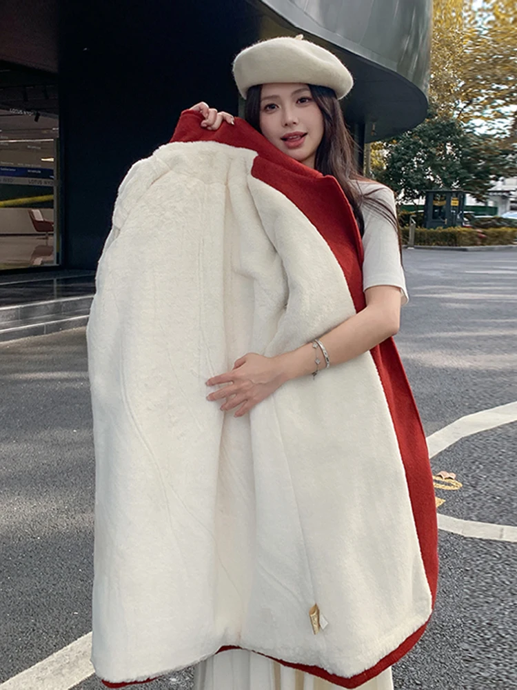 New Year Christmas Red Woolen Jacket Women 2024 Autumn and Winter High Sense Super Nice Korean Series Thick Coat