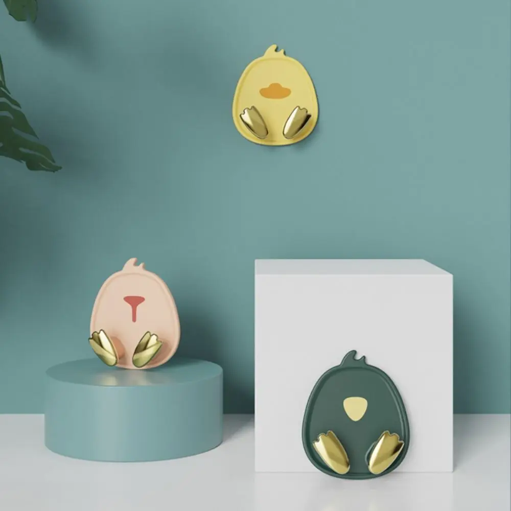 

Luxury 1Pcs Seamless Self-adhesive Sticky High Load-bearing Hanging Duckling Home Decor Storage Hook Key Holder Hook