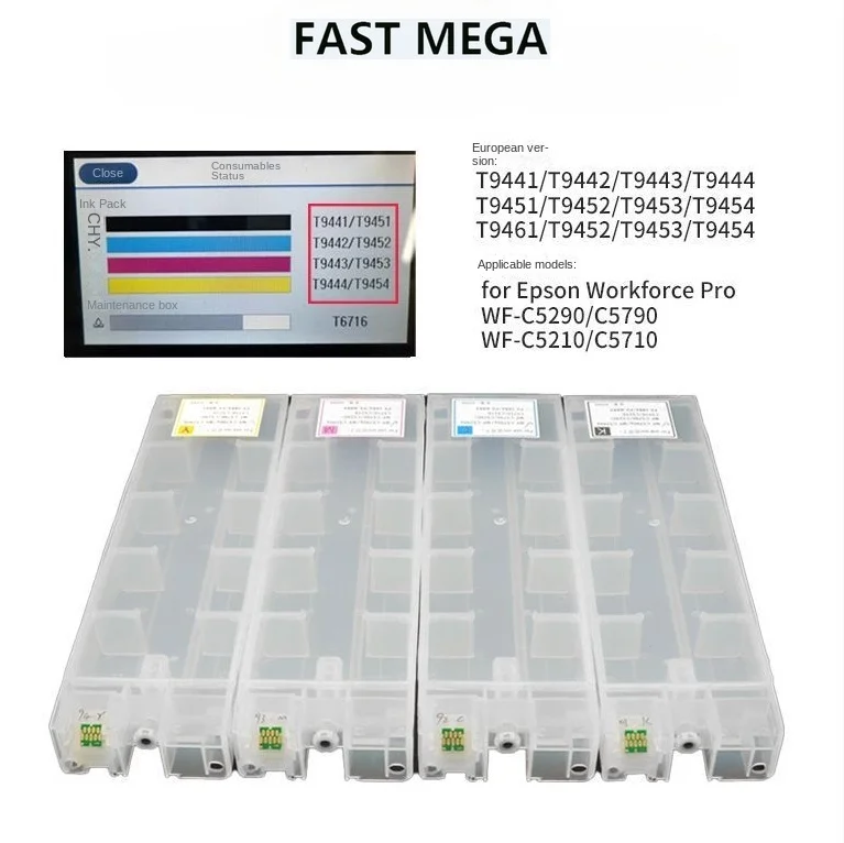 Подходит для Epson WF-C5790a C5290a C5710 5210 Заправляемый картридж с чернилами T9481