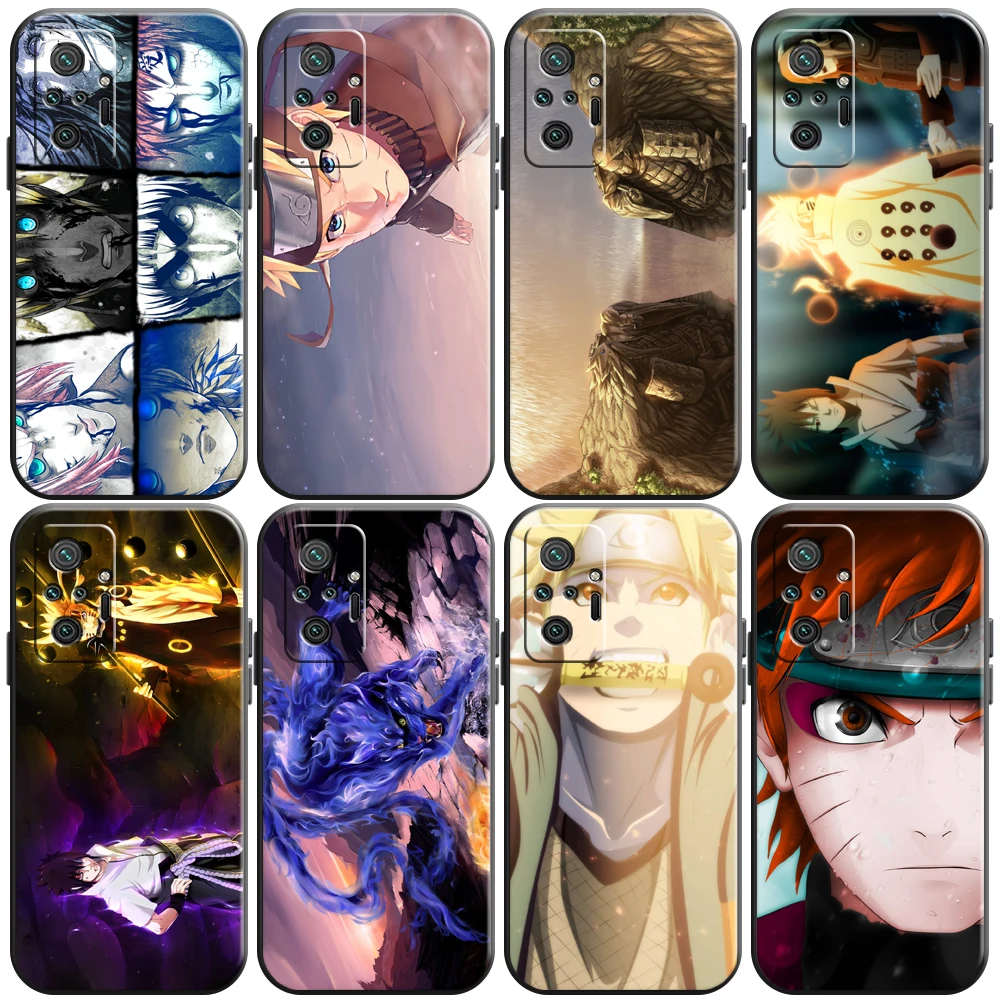 

Japan NARUTO Anime Phone Case For Xiaomi Redmi Note 9 9i 9AT 9T 9A 9C 9S 9T 10 10S Pro 5G Liquid Silicon Back Carcasa Coque