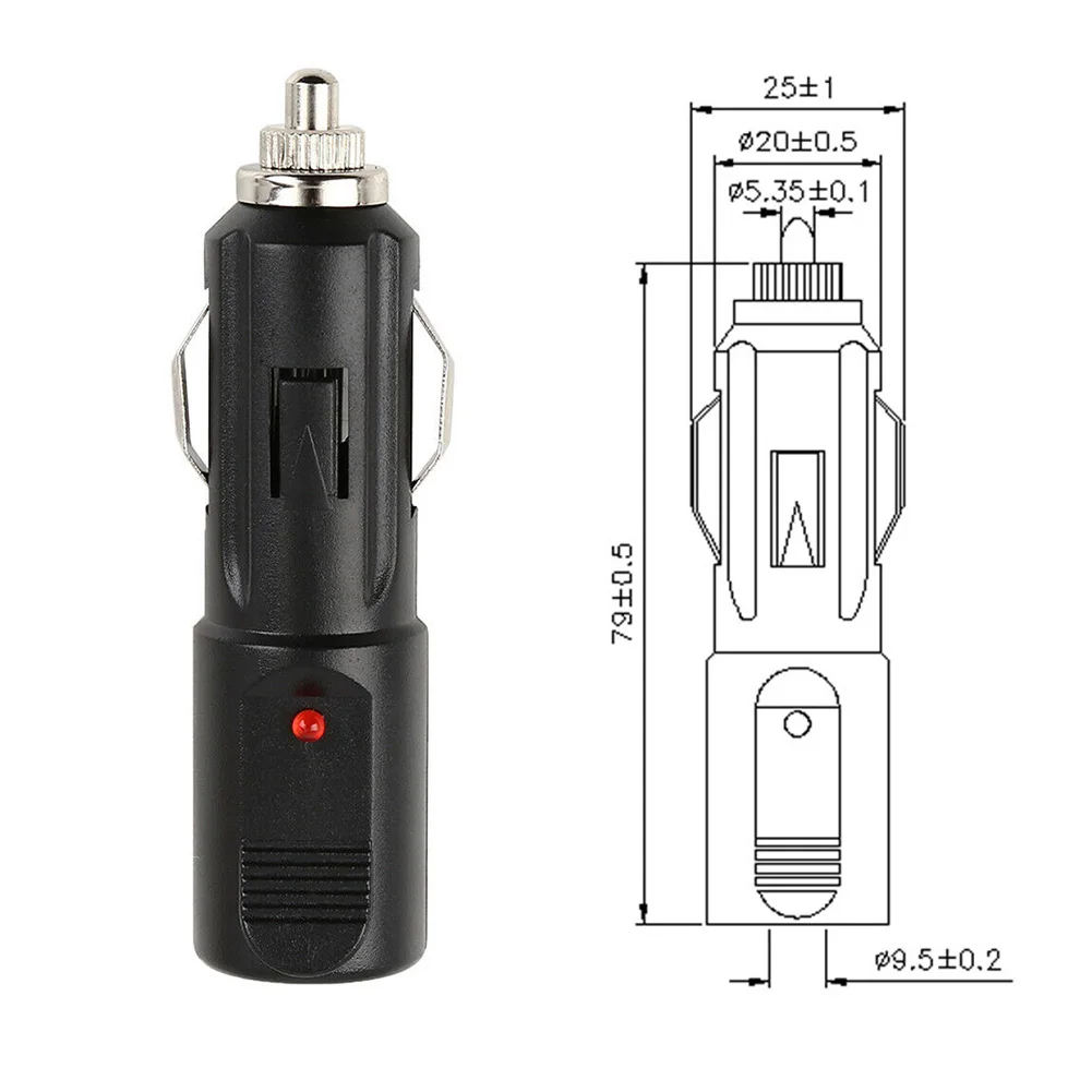 

DC 12/24V Auto Car Auto Cigarette Lighter Socket Plug Connector Cigarette Lighter Adapter Apply To Cigarette Lighter Socket