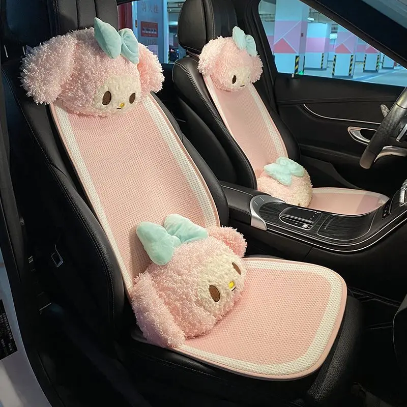

Sanrio Melody New Cute Car Cushion Four Seasons Universal Car Pillow Waist Pillow Single Piece Seat Cushion Car Interior Cushion