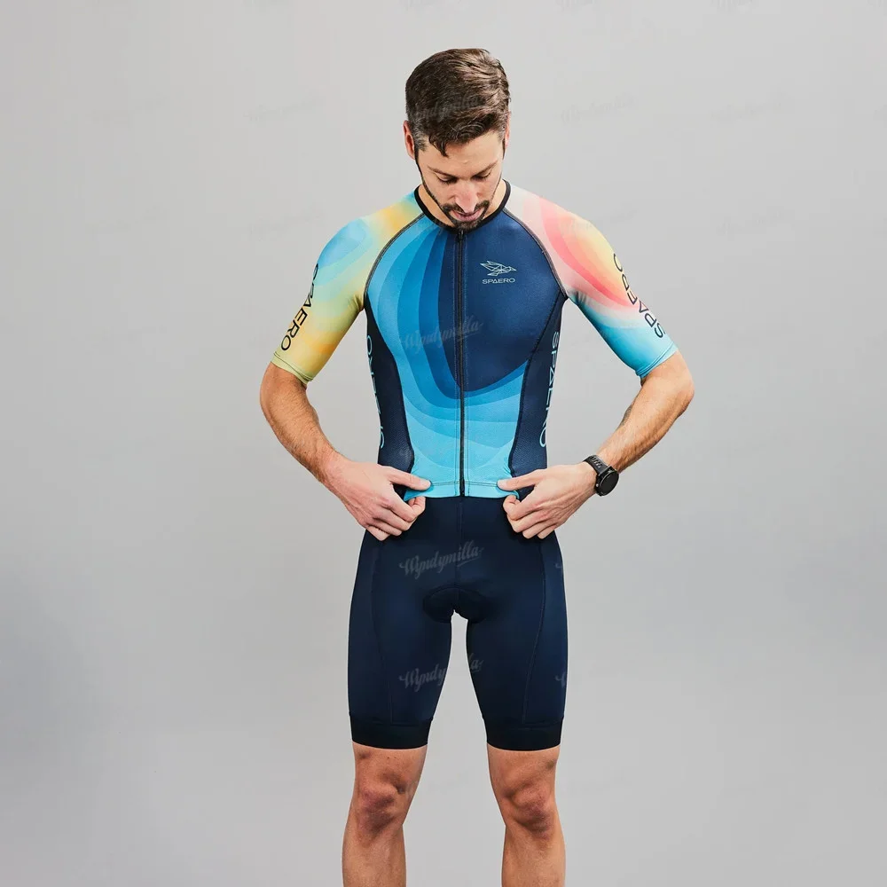 Spaero Mannen Abyss Sp3 Mouwloze Tri Suit Триатлон для тренировок на открытом воздухе En Wedstrijden Zwemmen