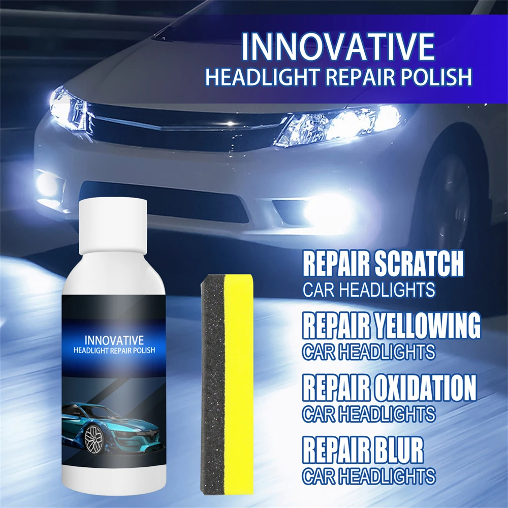 

10-50ml Car Headlight Liquid Repair Anti-Scratch and Maintenance Repair Headlight Polishing Car Lens Cleaner Restoration Wash