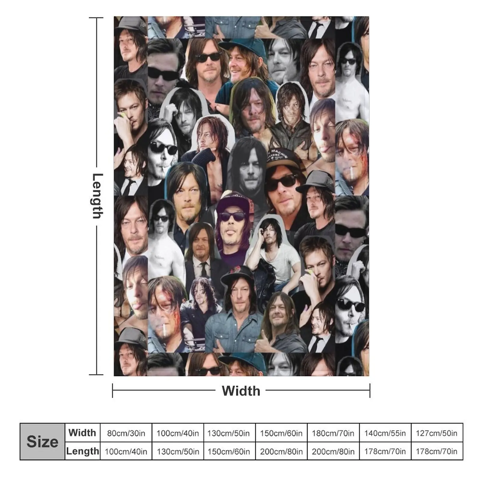 Норман редус коллаж плед одеяло зимние кровати покрывала для декоративного