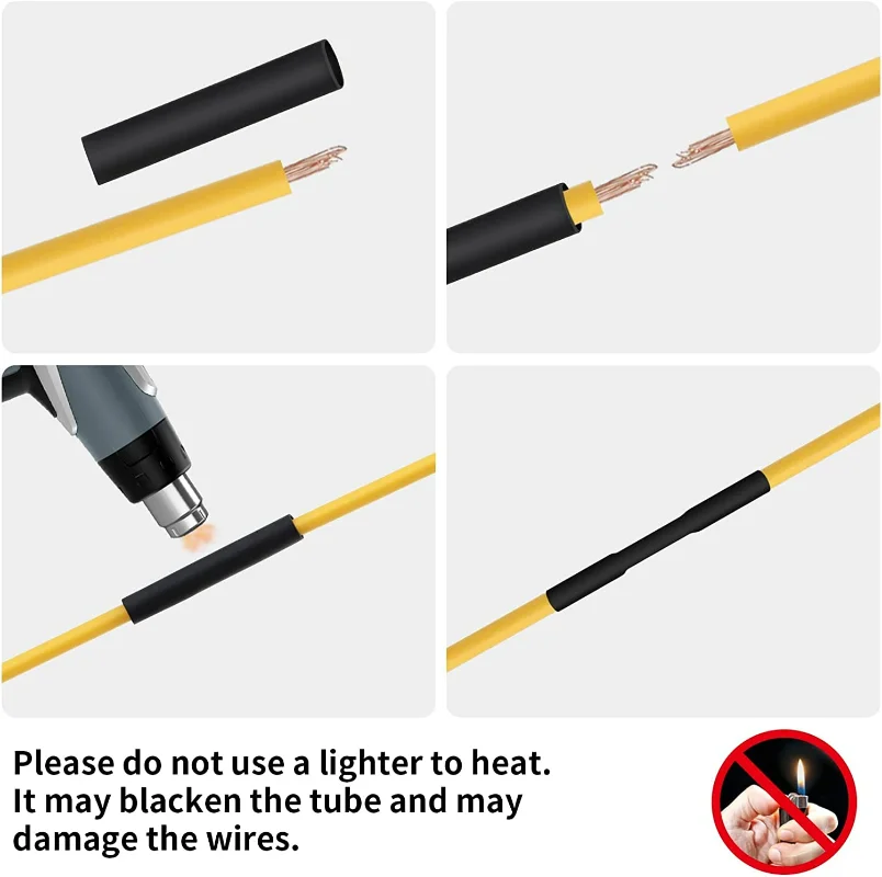 300 Шт. Комплект Термоусадочных Трубок Соотношение 3:1 С Клеем Водонепроницаемая