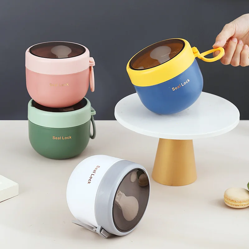 Breakfast Food Insulated Soup Cup Thermos Food Container Stainless Steel Lunch Box Microwaveable Oatmeal Porridge Handy Cup