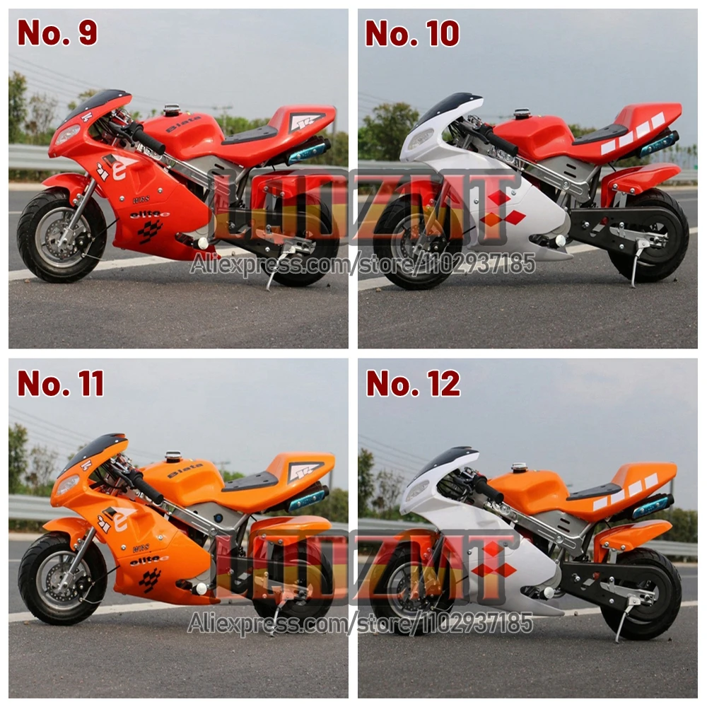 Мини-мотоцикл 2-тактный 49CC 50CC внедорожный настоящий супербайк мотобайк