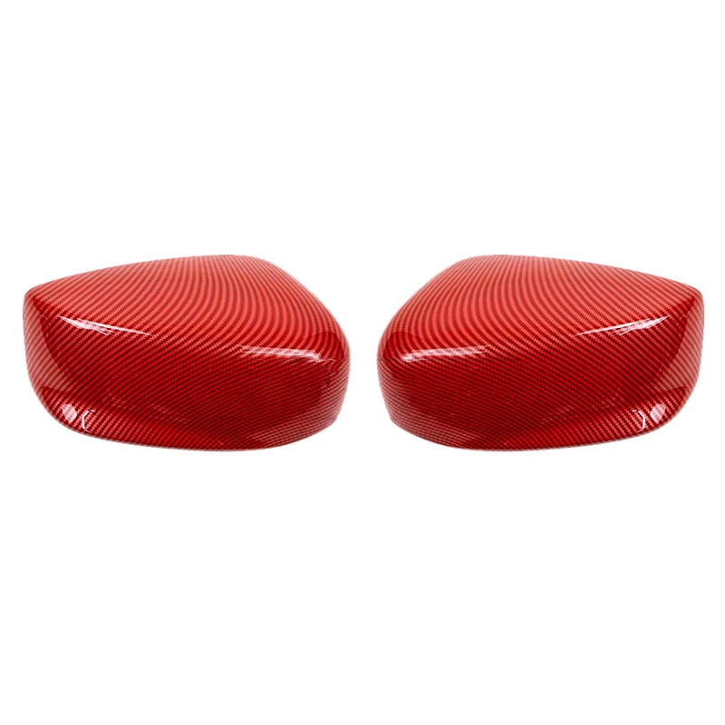 

1 Pair Side Door Wing Rear View Mirror Cover Trim Cap Carbon Fiber Style Red Fit for Honda Accord 2017 2016 2015 2014 2013