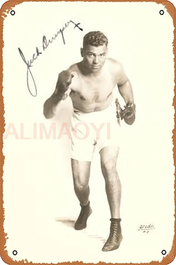 Металлическая жестяная вывеска 8 х 12 дюймов - Джек Демпси Плакат с металлической