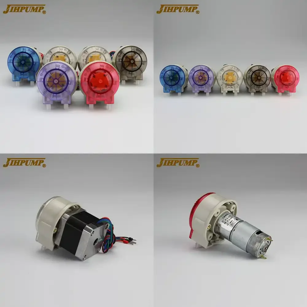 Фото Перистальтический насос JIHPUMP с низким уровнем шума, шаговый двигатель, 12В/24В, настраиваемый, низкого давления, роторный, для струйных принтеров №1