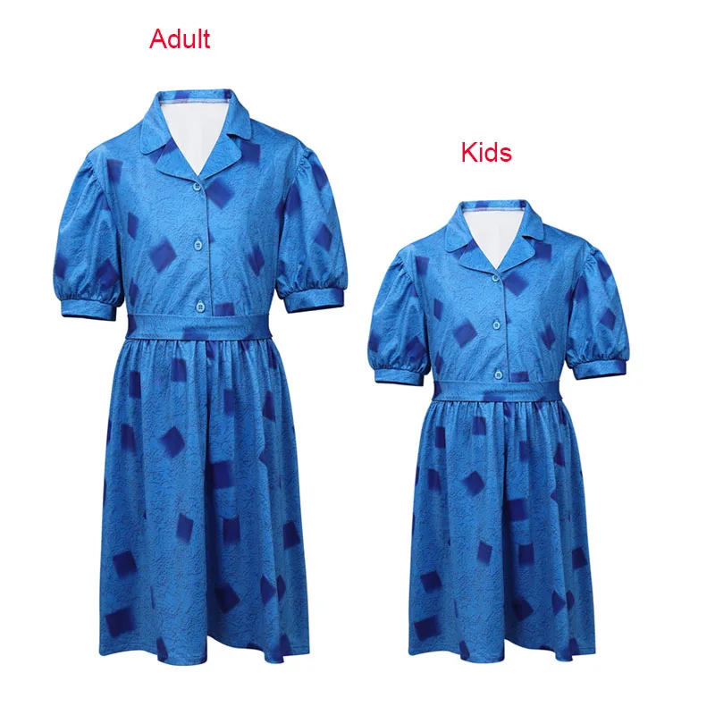 

Детский костюм для косплея Roald Dahls Matilda музыкальный костюм синее платье наряды на Хэллоуин Карнавальный костюм для ролевых игр Маскировка для девочек