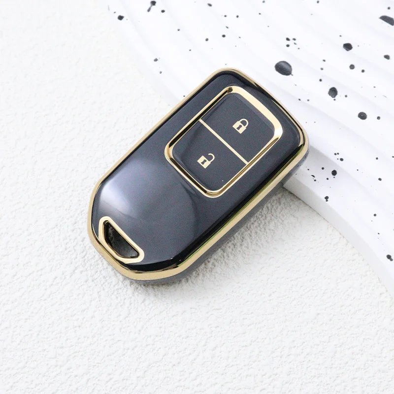 Чехол для автомобильного ключа из ТПУ, чехол для Honda Fit GP5 Shuttle Gp8 JADE VEZEL City Civic Jazz BRV, 2-кнопочные аксессуары