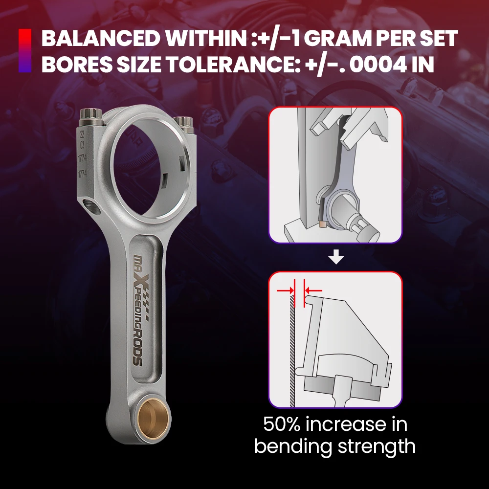 Кованые I-Beam шатуны для Acura Honda B18A B18B B20B B20Z 5 3937&quot