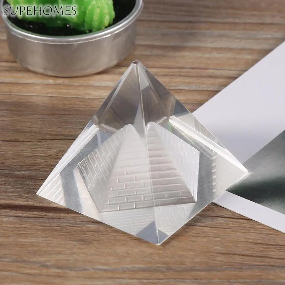 

3D Crystal Egyptian Pyramid Ornament Egypt Ancient Architecture Model Feng Shui Home Mini Desktop Home Decorations