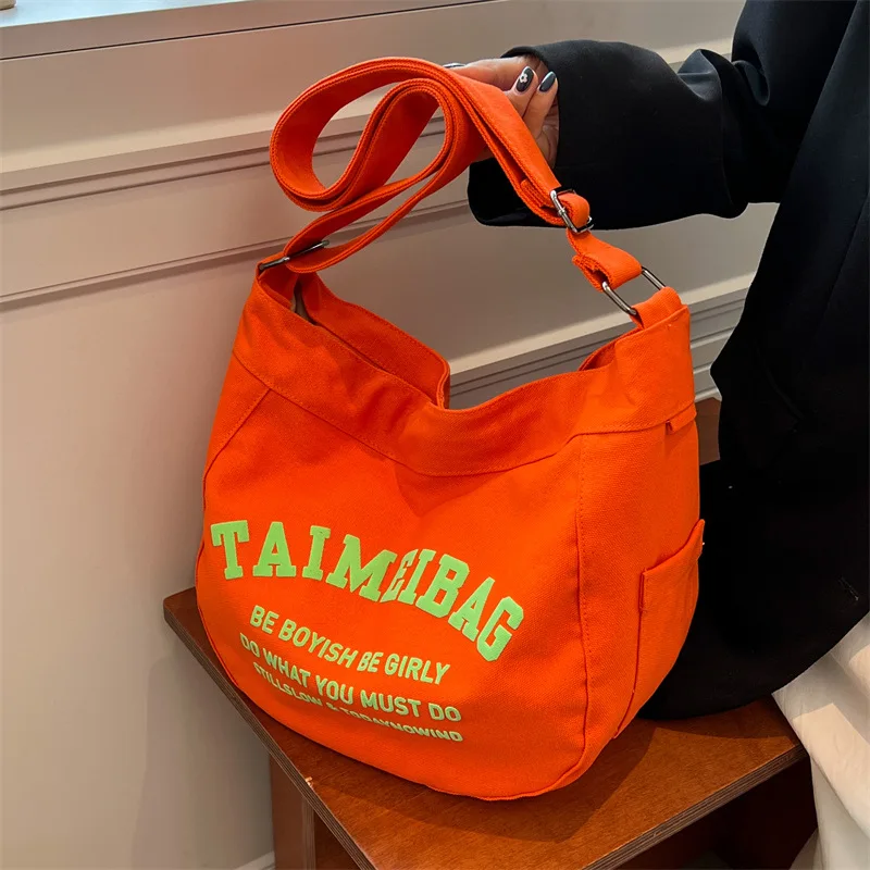 

Women's Canvas Casual Tote Large Capacity Bag Female Designer Shoulder Fashion Shopping Travel Handbags for Mall Shop