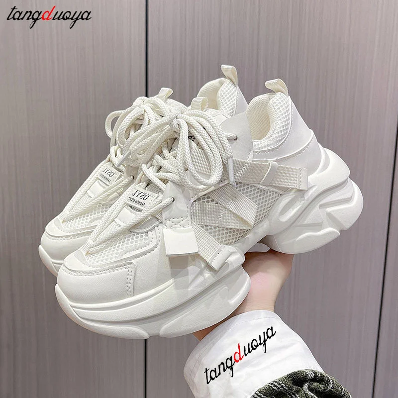 

white shoe sPlatform Women Shoes 2023 Designer Sneakers Fashion Outdoor Causal Lace Up Shoes Female Breathable Ladies Footwear