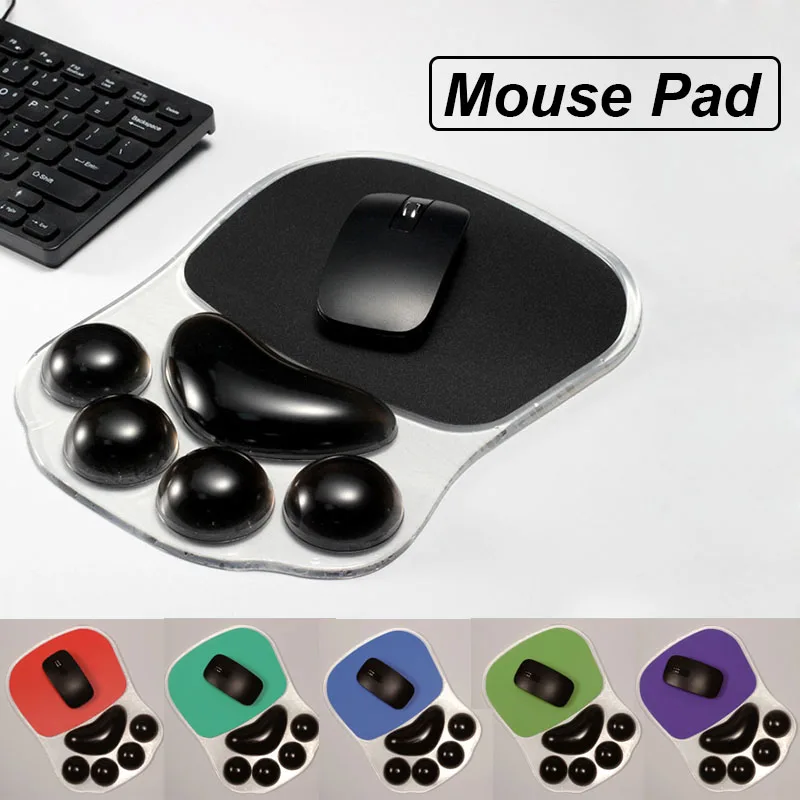 

Kawaii Cat Paw Mouse Pad Cute Transparent Hand Support Wrist Rest Mousepad Gaming Computer Office Mice Mat Pad