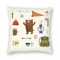 super soft cushion pillowcase camping bear throw pillow 100 polyester pillowcase decoration for home