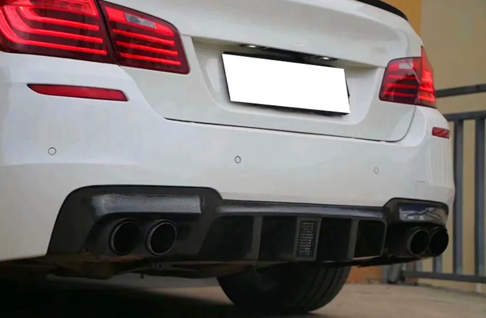 5-серийный автомобильный Стайлинг задний бампер из углеродного волокна диффузор