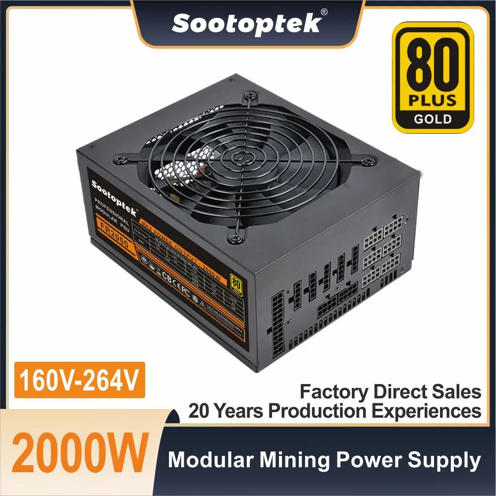   2000W  Pin8       160V-264V   80 plus   8 